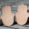 Leather Patch Hamsa Hand