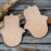 Leather Patch Hamsa Hand