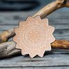 Leather Patch Sunflower Mandala