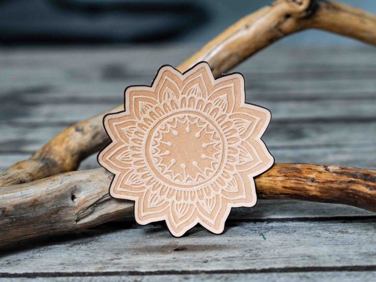 Leather Patch Sunflower Mandala