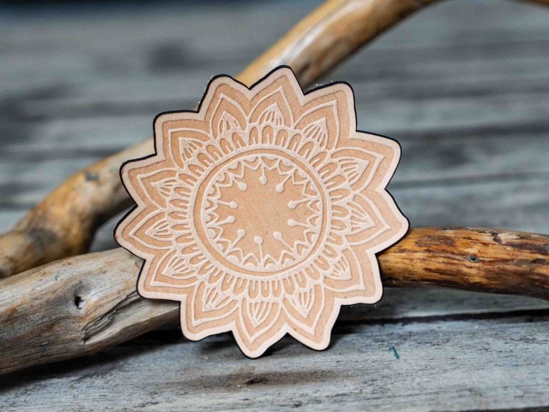 Leather Patch Sunflower Mandala