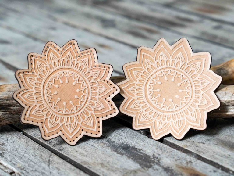 Leather Patch Sunflower Mandala