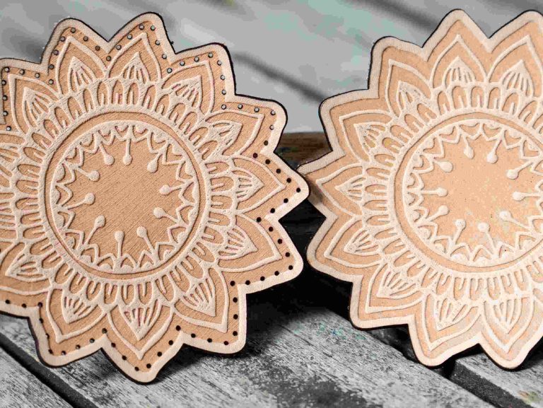 Leather Patch Sunflower Mandala