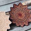 Leather Patch Sunflower Mandala