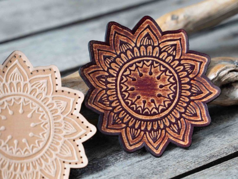 Leather Patch Sunflower Mandala