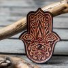 Leather Patch Hamsa Hand