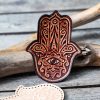 Leather Patch Hamsa Hand