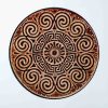 Leather Round Patch Meandros Wind Mandala