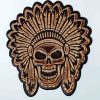 Leather Patch Indian Skull