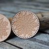 Leather Round Patch Snowflake