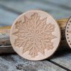 Leather Round Patch Snowflake