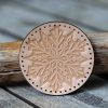 Leather Round Patch Snowflake