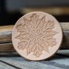 Leather Round Patch Snowflake