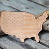 Leather Patch USA Map Flag