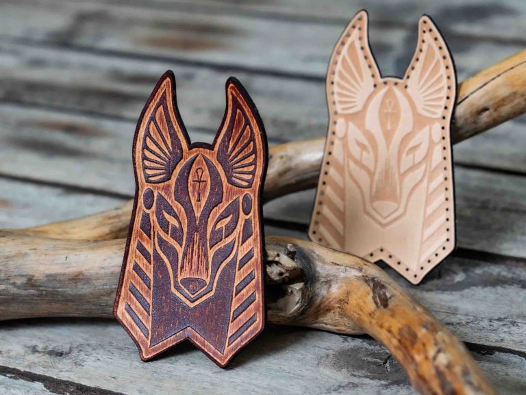 Leather Patch Ancient Egyptian God Αnubis Design