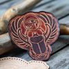 Leather Patch Sacred Scarab Emblem