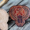 Leather Patch Sacred Scarab Emblem