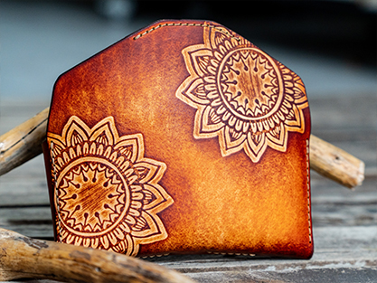Customized Sunflower Leather Sunglasses Case - Image 3