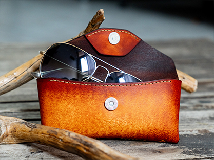 Customized Sunflower Leather Sunglasses Case - Image 4