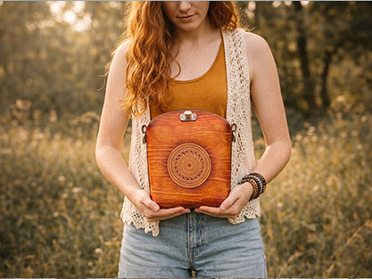 Soraya Handmade Leather Crossbody Bag - Image 4