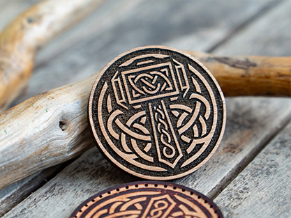 Thor Hammer Wooden Stamp For Leather Crafting