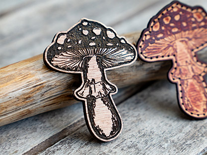Mushroom Wooden Stamp