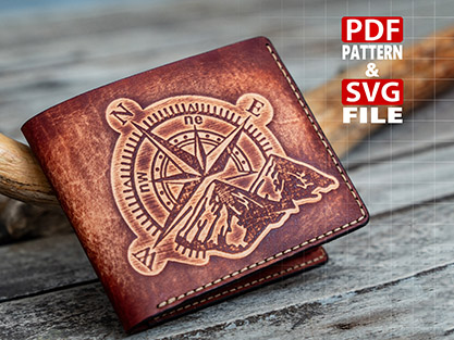 SVG File Leather Pattern King's Wallet