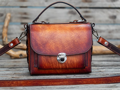 Hand or Machine Stitch Mini Leather Satchel | 2 Versions | PDF Leather Pattern (Digital Download) - Image 3