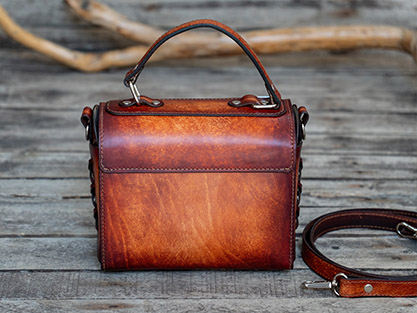 Hand or Machine Stitch Mini Leather Satchel | 2 Versions | PDF Leather Pattern (Digital Download) - Image 4