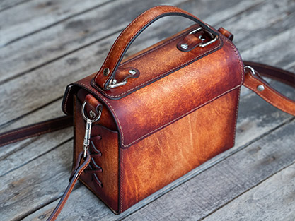 Hand or Machine Stitch Mini Leather Satchel | 2 Versions | PDF Leather Pattern (Digital Download) - Image 10