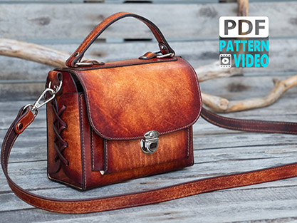 Hand or Machine Stitch Mini Leather Satchel