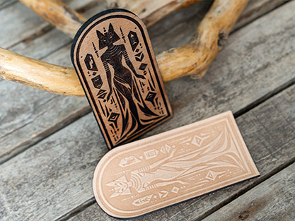 Bastet Egyptian Cat Goddess Leather Patch | 12cm × 6cm - Image 2