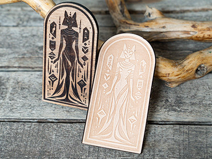 Bastet Egyptian Cat Goddess Leather Patch | 12cm × 6cm - Image 4