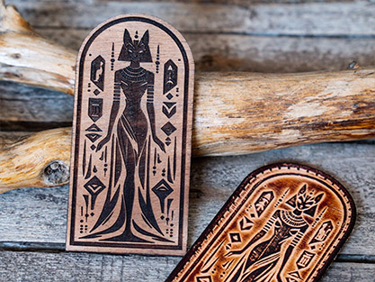 Bastet Egyptian Cat Goddess Stamp for Leather Crafting
