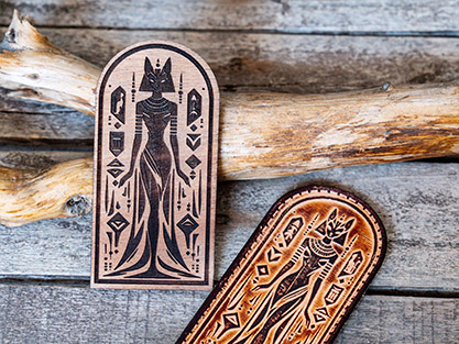 Bastet Egyptian Cat Goddess Stamp for Leather Crafting | 12cm × 6cm - Image 3