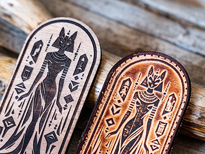 Bastet Egyptian Cat Goddess Stamp for Leather Crafting | 12cm × 6cm - Image 4